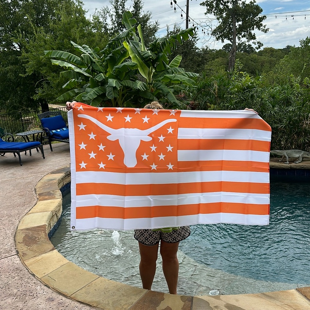Texas longhorns UT university of Texas 3’x5’ flag with grommets for flag pole